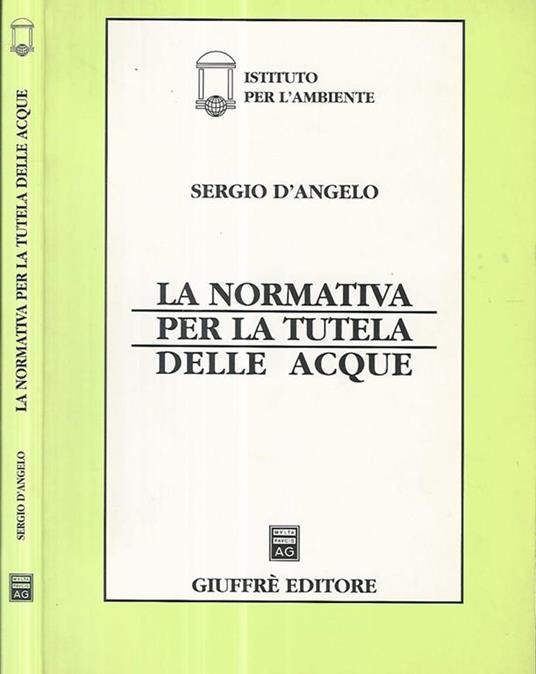 La normativa per la tutela delle acque - Sergio Dangelo - copertina