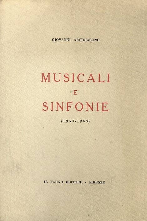 Musicali e Sinfonie 1953-1963 - Giovanni Arcidiacono - copertina