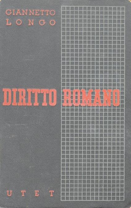 Manuale elementare di diritto romano - Giannetto Longo - copertina