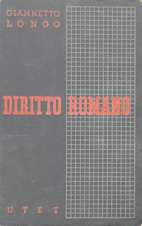Manuale elementare di diritto romano - Giannetto Longo - copertina