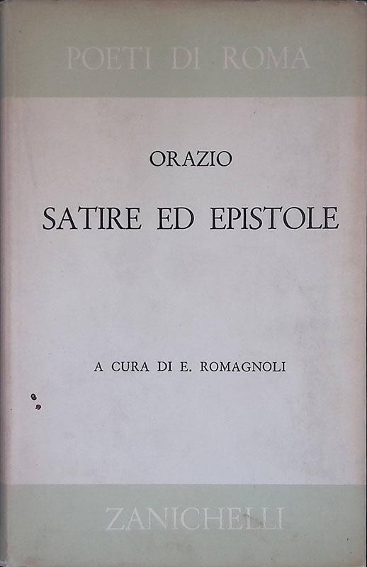 Satire ed epistole - Q. Flacco Orazio - copertina