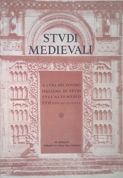 Studi Medievali. 3° serie, anno XIV, Fasc. II, dicembre 1973 - copertina