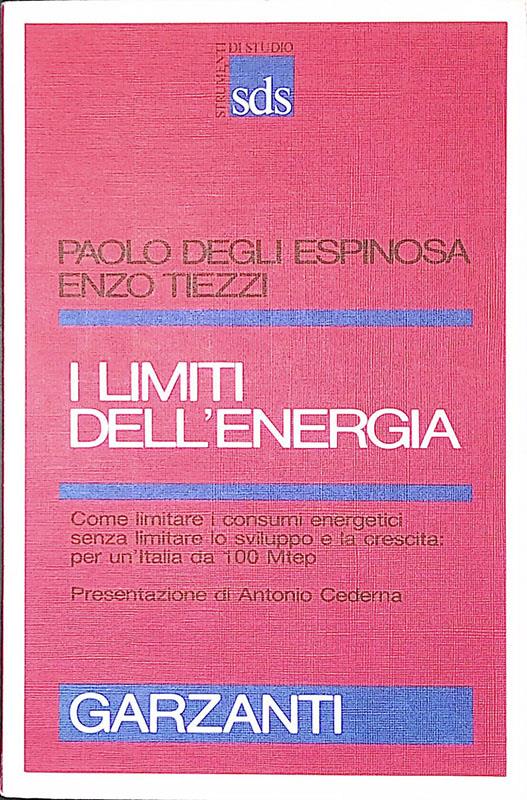 I limiti dell'energia. Come limitare i consumi energetici senza limitare lo sviluppo e la crescita: per un 'Italia da 100 Mtep - Espinosa Degli - copertina