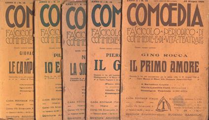 Comoedia Anno II n. 12 - 14 - 15 - 17 - 18 - 20 - 22 - copertina