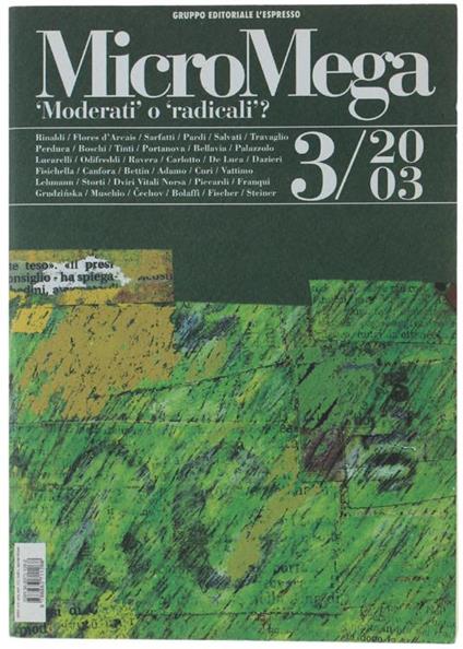 Micromega - 3/2003. "Moderati" o "Radicali"? - copertina