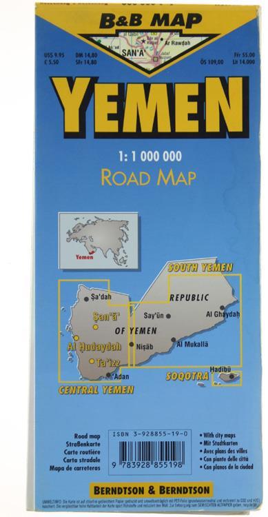 Yemen. 1:1.000.000 Road Map - copertina