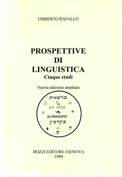 Prospettive di Linguistica. Cinque studi. Nuova edizione ampliata - Umberto Rapallo - copertina