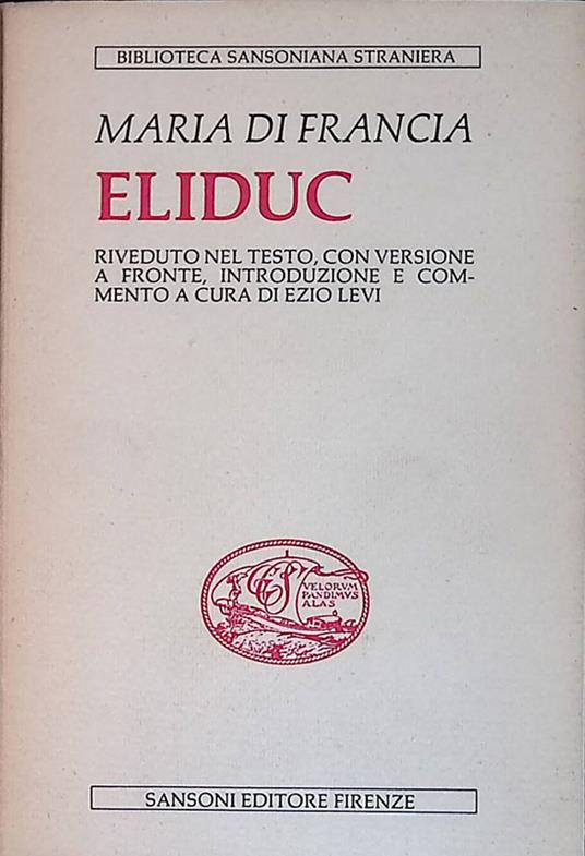 Eliduc - Maria Di Francia - copertina