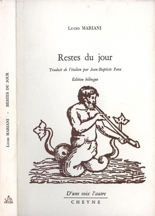 Restes du jour - Lucio Mariani - copertina