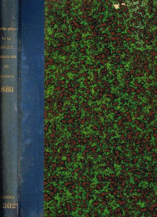 Comptes rendus des seances de la societe entomologique de Belgique année 1880 - copertina