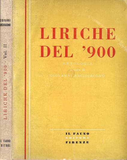 Liriche del '900 Vol. II - Giovanni Arcidiacono - copertina