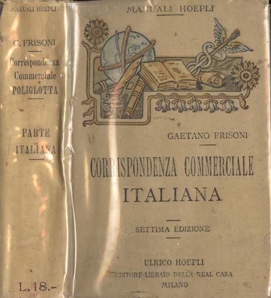 Corrispondenza commerciale italiana - Gaetano Frisoni - copertina