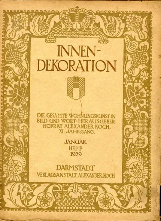 Innen-Decoration. Die gesamte wohnungskunst in bild und wort-herausgeber - copertina
