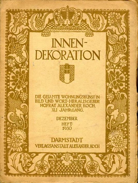 Innen-Decoration. Die gesamte wohnungskunst in bild und wort-herausgeber - copertina