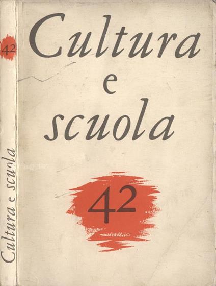 Cultura e scuola Anno XI n. 42 - copertina