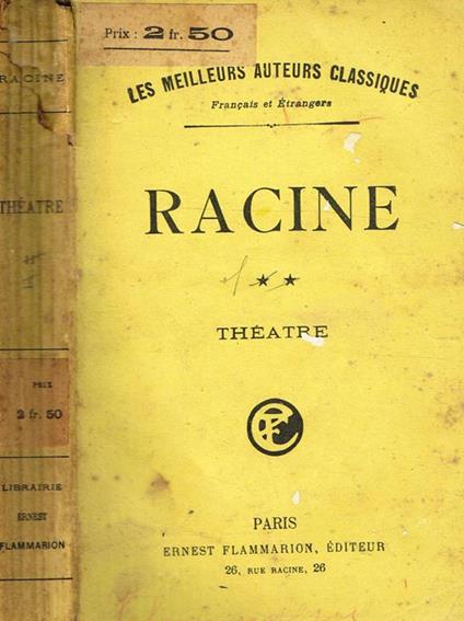 Theatre Complet Vol. I - Jean Racine - copertina