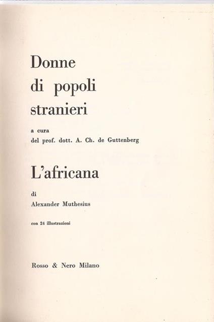 L’africana - Alexander Muthesius - copertina