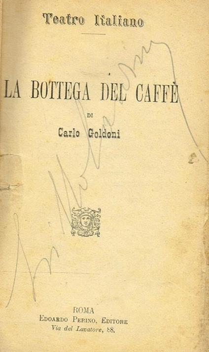 La Bottega Del Caffè - Carlo Goldoni - copertina