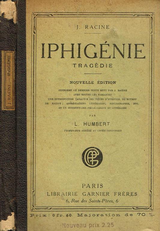 Iphigenie. Tragedie - Jean Racine - copertina