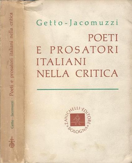 Poeti e prosatori italiani nella critica - Giovanni Getto - copertina