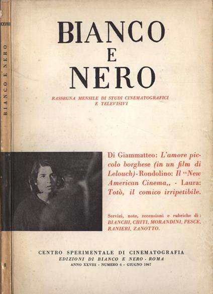 Bianco e Nero Anno XXVIII n. 6 - copertina