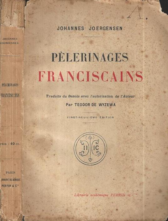 Pèlerinages Franciscains - Johannes Joergensen - copertina