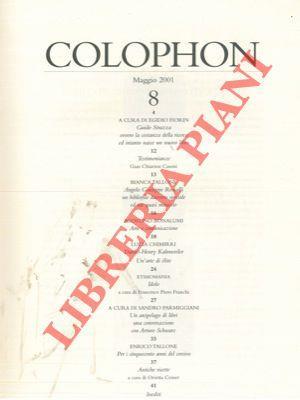 Colophon - copertina