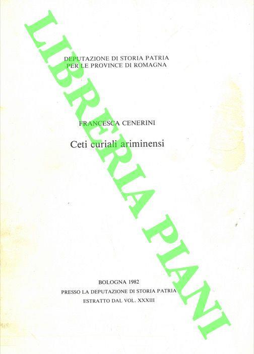 Ceti curiali ariminensi - Francesca Cenerini - copertina