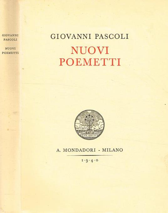 Nuovi poemetti - Giovanni Pascoli - copertina