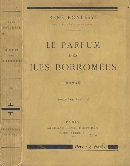 Le parfum des Iles Borromées - René Boylesve - copertina