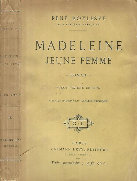 Medeleine jeune femme - René Boylesve - copertina