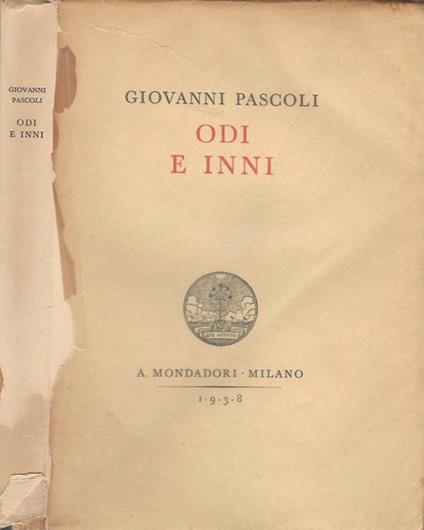 Odi e inni - Giovanni Pascoli - copertina