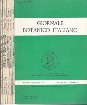 Giornale Botanico Italiano Annata 1972 - copertina