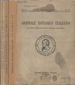 Giornale Botanico Italiano Annata 1963. già Nuovo Giornale Botanico Italiano - copertina