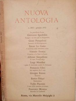 Nuova Antologia di lettere arti e scienze - copertina