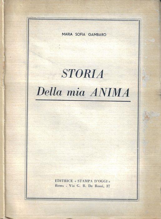 Storia della mia anima - copertina