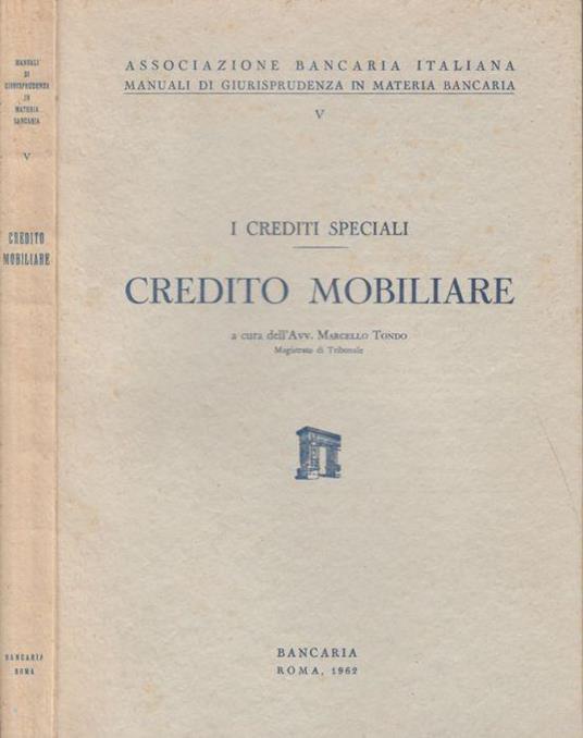Credito mobiliare - Marcello Tondo - copertina
