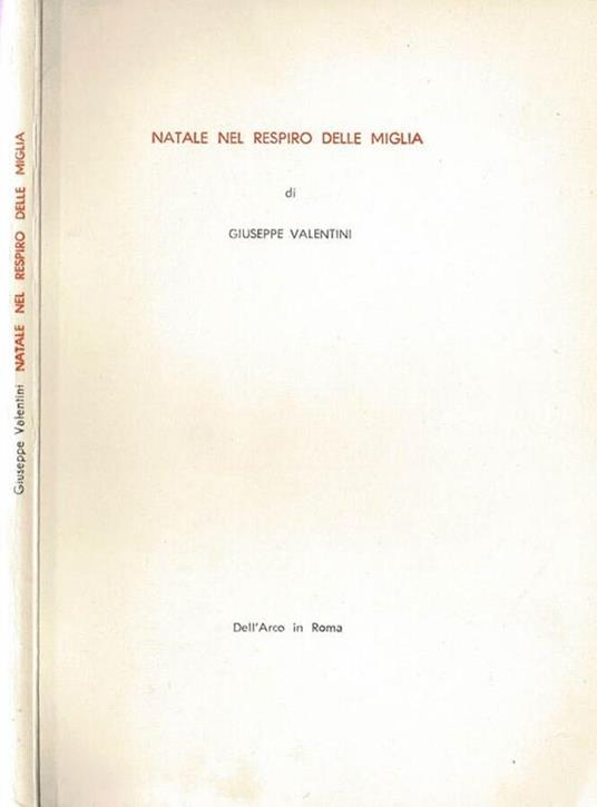 Natale nel respiro delle miglia - Giuseppe Valentini - copertina