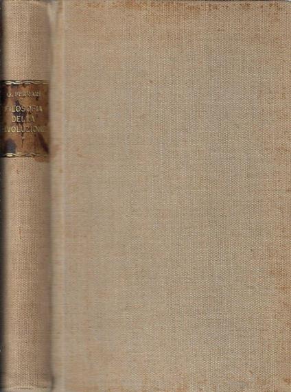 Filosofia della rivoluzione - Giuseppe Ferrari - copertina