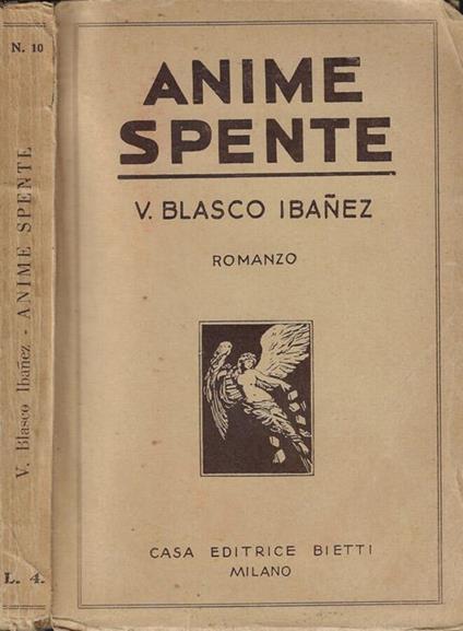 Anime spente - Vicente Blasco Ibáñez - copertina