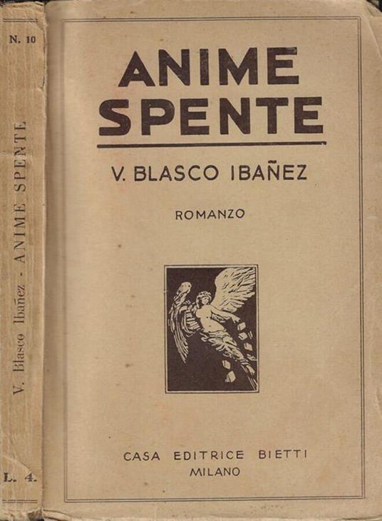 Anime spente - Vicente Blasco Ibáñez - copertina