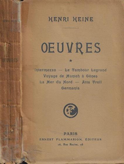 Oeuvres - Heinrich Heine - copertina