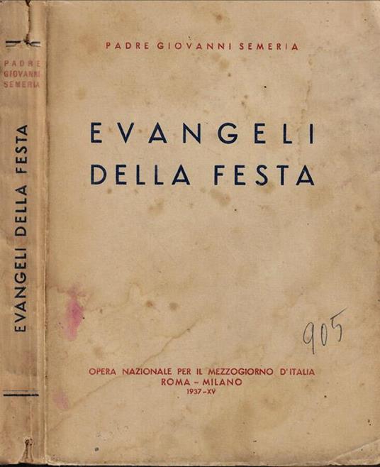 Evangeli della festa - Giovanni Semeria - copertina