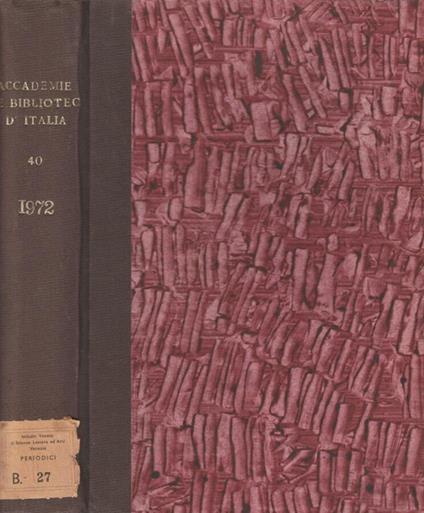 Accademie e Biblioteche d'Italia - copertina