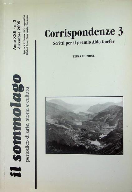 Corrispondenze 3: scritti per il Premio Aldo Gorfer: terza edizione - copertina