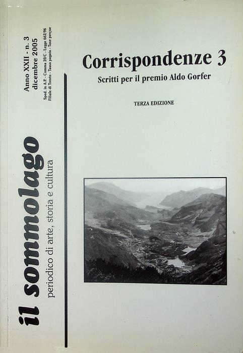 Corrispondenze 3: scritti per il Premio Aldo Gorfer: terza edizione - copertina