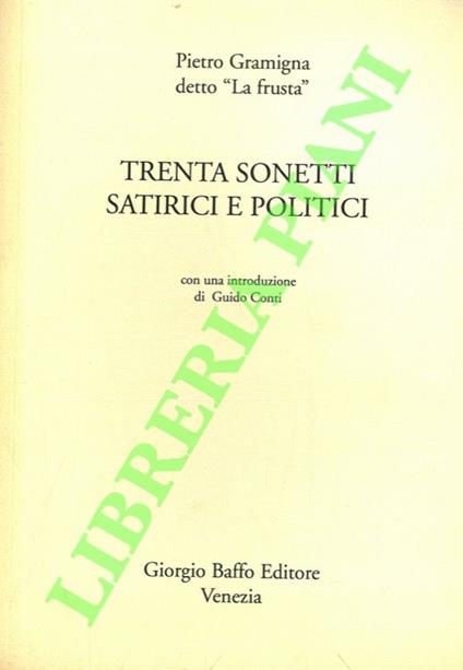 Trenta sonetti satirici e politici - copertina