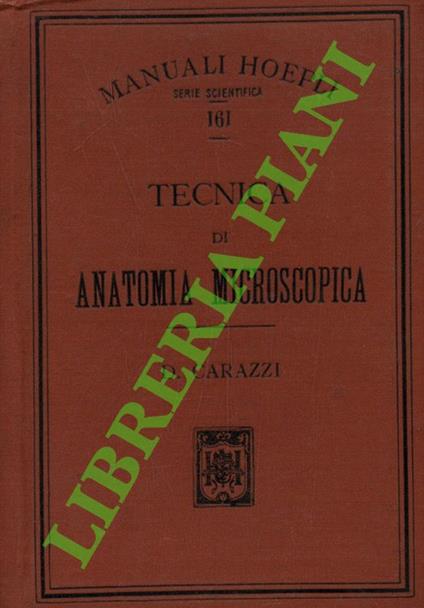 Tecnica di anatomia microscopica - copertina