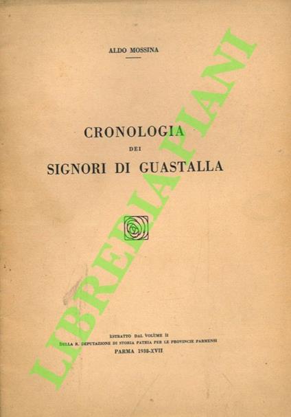 Cronologia dei signori di Guastalla - copertina