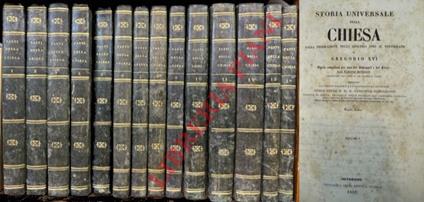 Storia universale della Chiesa dalla predicazione degli apostoli fino al pontificato di Gregorio XVI. Opera compilata per uso dei Seminari e del Clero dal Barone Henrion dedicata all'Eminentissimo e Reverendissimo Principe Carlo della S. R. C. Cardin - copertina